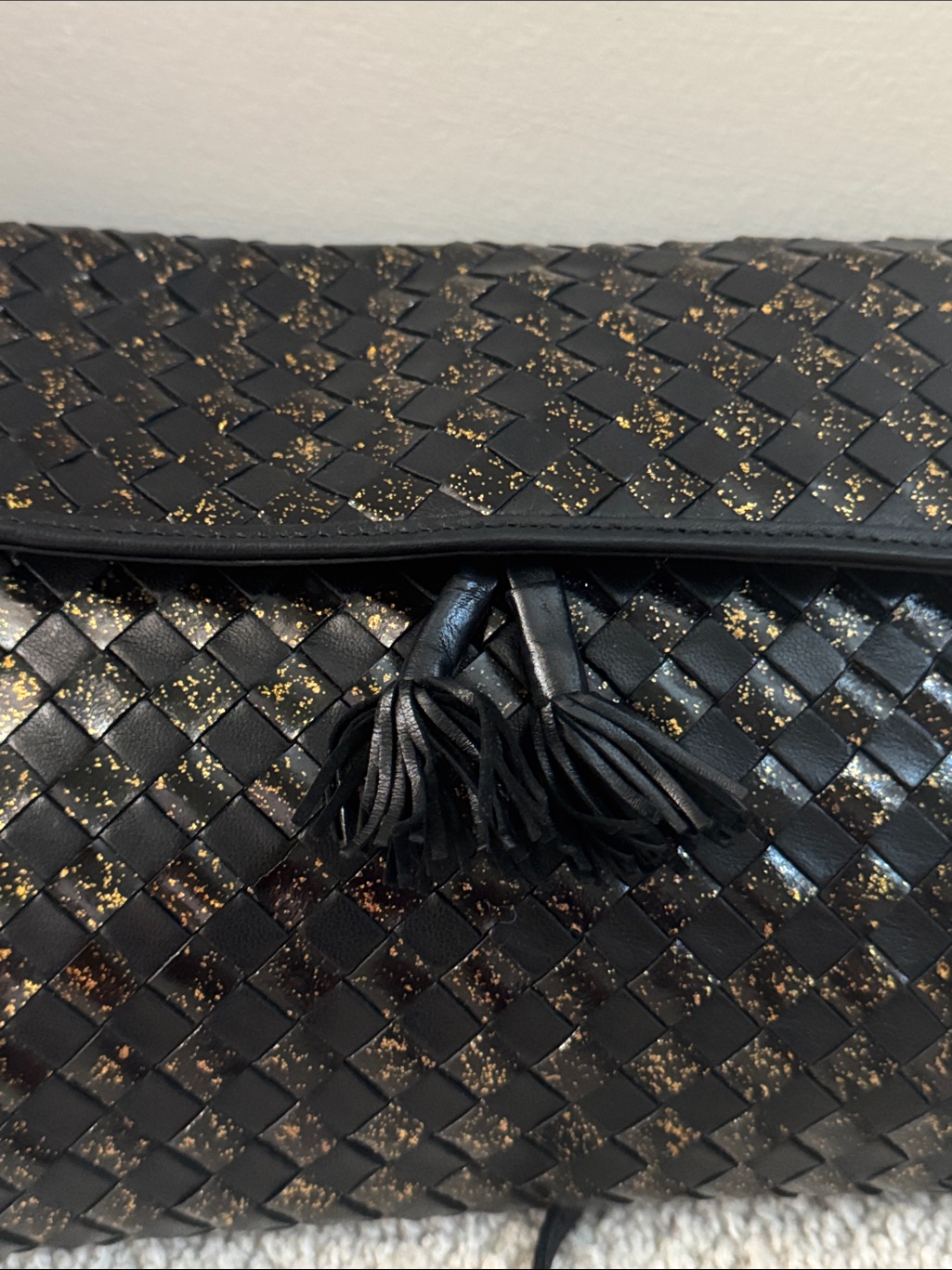 Desmo Sparkly Leather Shoulder Bag - Italy